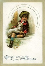 old fashion Christmas greeting card